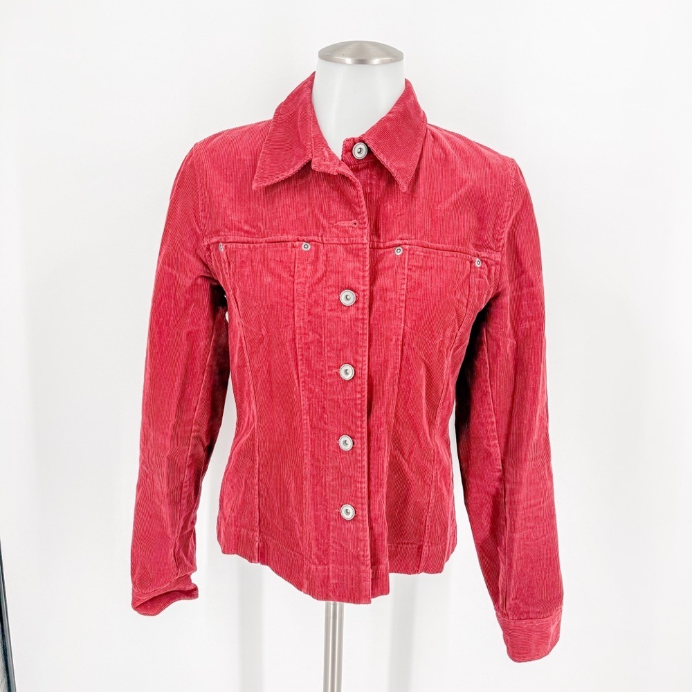Henne Vibrant Red Corduroy Jacket